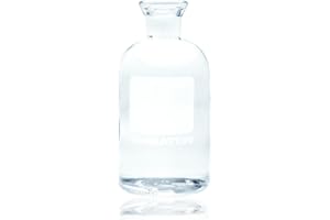 Wheaton | 227498 | 300 mL BOD Bottle – Type I Borosilicate Glass, Unnumbered, Flared Mouth, Lab-Grade for Water & Wastewater BOD Testing (No Stopper) (Case of 24)