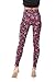 Bentibo Women's Fashion Floral Printed Spandex Leggings Skinny Pants Hot Pink M