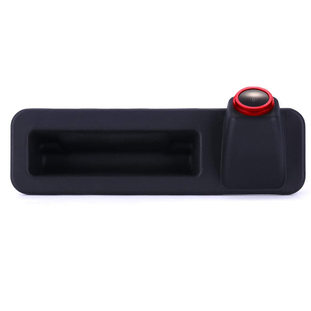 【Cool Red】 18mm Lens Car Trunk Handle Reversing Camera, Waterproof Night Vision, for 1/2/3/4/5/7/M Series X1 X3 X4 X5 X6 F18 F35 F45 F46 F48 F80/3er MK6 F30 F31 F34/4er MK6 F32/5er MK6 F07