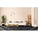 Peel and Stick 12-in x12-in Self Adhesive Carpet Tiles Do It Yourself (DIY) Ribbed Carpet Floor Tiles for Residential & Commercial Carpet Squares for Flooring Use 12 Tiles - Covers 12 Sq Ft (Smoke)