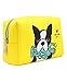 MARC TETRO CITY DOGS COSMETIC BAGS (BOSTON TERRIER (YELLOW))