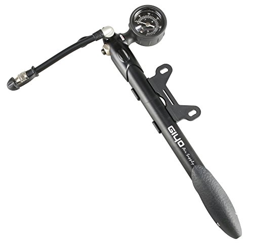 GIYO Bike Bicycle 2 in 1 Schrader Presta Tyre and Shock Pump with Gauge 300PSI - Thumbnail 2