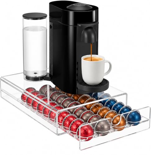 Acrylic Vertuo Pod Holder Drawer Compatible with Nespresso Vertuo, Clear at Amazon