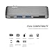 Type-C USB 3.0 5 in 1 Combo Hub for MacBook, Aluminum Multi-Port Adapter with USB-C Charging Port, Type-C Pass Through, 2 USB 3.0 Ports, SD/Micro Card Reader (Space Grey)