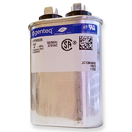 Ge genteq capacitor oval 10 uf mfd 370 volt 97f9002, 97f9002s (re…