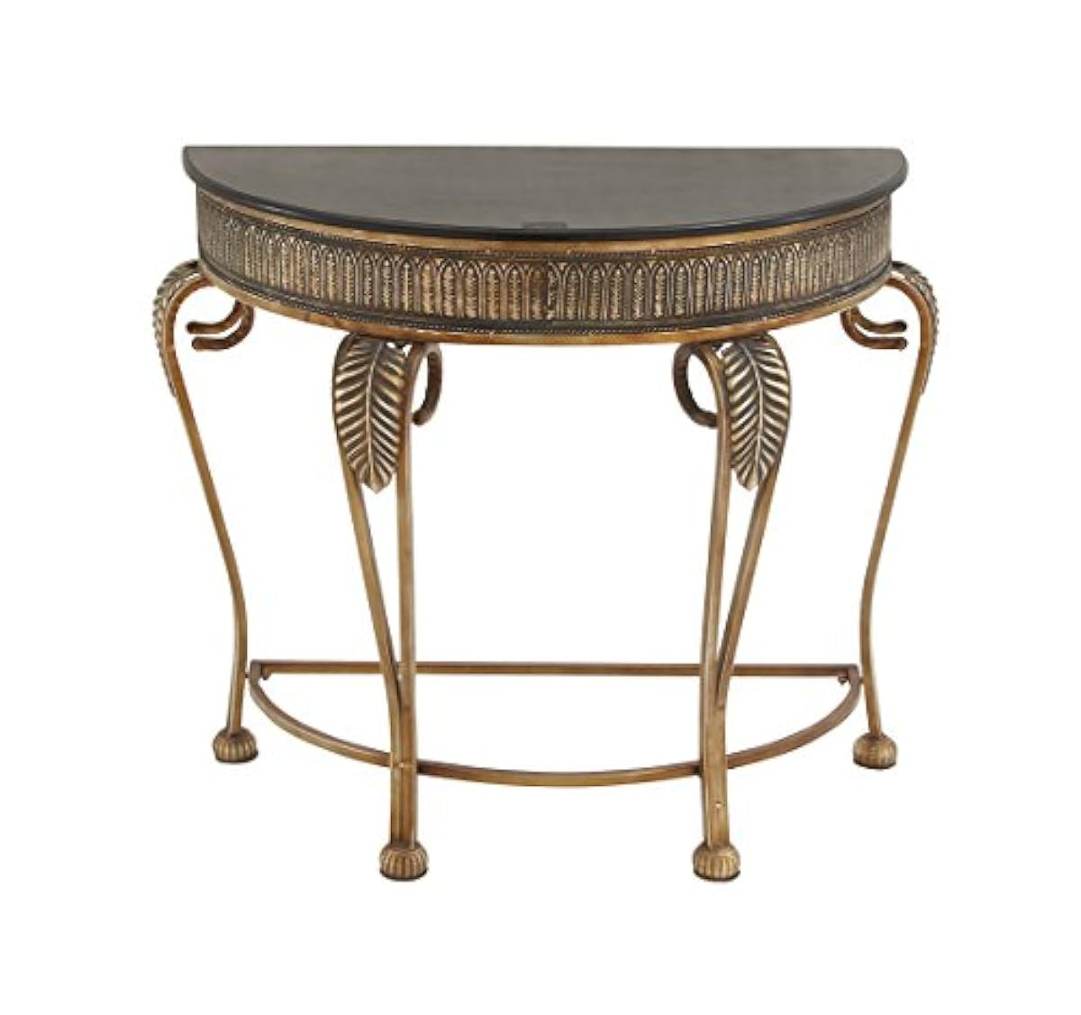Console Table Entryway Half Moon Hall Vintage Antique Look Metal