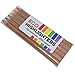 Stubby Pencil Studio Eco Highlighter Pencils - Set of 6 Neon Colors with a Jumbo Sharpener - Bible Highlighters - Wooden Highlighters Will Not Bleed or Dry Out