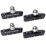 Pioneeryao Sport Road Bike Cycle Bicycle Brake Pads Block 2 Pairs (black)