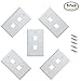iMBAPrice 2 Port Keystone Jack Wall Plate 1-Gang - White (Pack of 5)