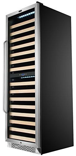 Whynter-BWR-1642DZ-164-Built-in-or-Freestanding-Stainless-Steel-Dual-Zone-Compressor-Large-Capacity-Wine-Refrigerator-Rack-for-Open-Bottles-and-LED-Display-One-Size-Black