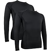 TeGlraddix Boys Girls Compression Shirt Long Sleeve Athletic Sports Baselayer Youth Baseball Football Undershirt