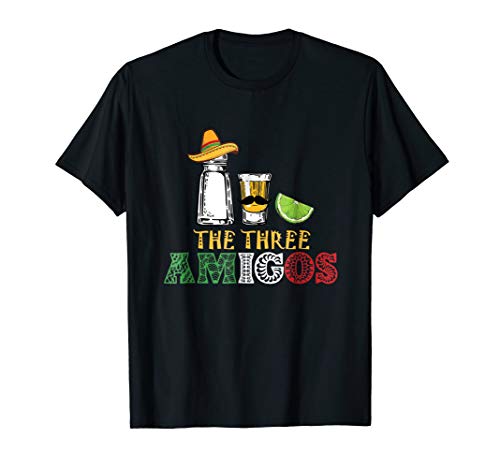 Fiesta King TeesThe 3 Three Amigos T-shirt - salt, tequila & lime T-ShirtOEKO-TEX STANDARD 100