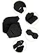 Allegra K Interlock 8-shaped Faux Leather Buckle Elastic Belt for Lady Black One Size