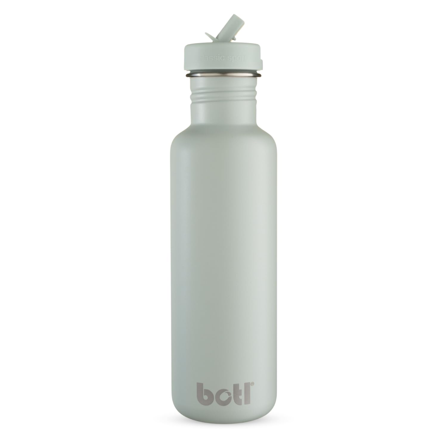 onegreenbottle BOTL – Tough Canteen Water Bottle with Leakproof Straw Lid, Stainless Steel Water Bottle, Non-Insulated, Eco Bottle, 800ml, Sage Green