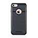 iPhone 7 Case Moonmini Shockproof Slim Fit 2 in 1 Soft TPU Bumper Hard PC Case Brushed Texture Back Case Cover Protector Shell for iPhone 7 , Black