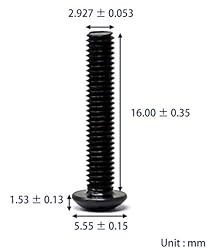 iexcell 100 Pcs M3 x 16 Thread Pitch 0.5 mm Alloy