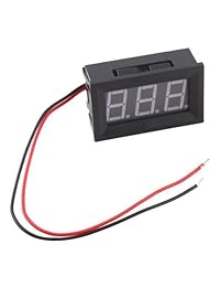 SMAKN® 2 cables rojo DC 4.0 V 30 V Panel LED Digital Display Voltaje Meter voltímetro