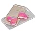 IKASEFU Clear Transparent Rubber Case for iPhone 6 Plus/6S Plus,Cute Novelty Heart Shape Flowing Sand Slim Fit Clear Gel Liquid Case Cover for iPhone 6 Plus/6S Plus 5.5