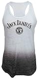 Jack Daniels Women's Daniel's White Burnout Racerback Tank Top
