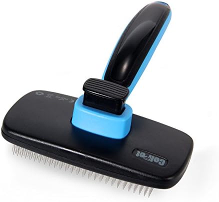 Slicker Brushes - ColPet Self-Cleaning Slicker Brush for Pet Grooming Brush for Dogs Puppies Pets