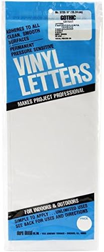 Graphic Products Permanent Adhesive Vinyl Letters 6-inch 94/Pkg-White