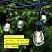 Brightech Ambience Pro - Waterproof Solar LED Outdoor String Lights - Hanging 2W Vintage Edison Filament Bulbs - 27 Ft - Create Market Ambience On Your Deck, Pergola