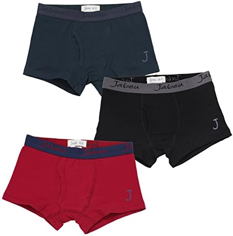 Jabeu Boys Underwear - Cotton Underwear for Kids - Boxer Briefs - 3 Pack - Snug Fit