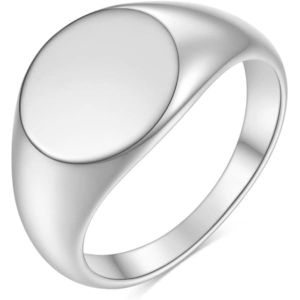 Jude Jewelers Stainless Steel Round Shape Signet Style Classical