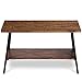 Olee Sleep 48” Solid Wood & Dura Metal Legs Sofa Table, Rustic Brown