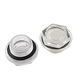 Uxcell a14050500ux0616 26 mm Threaded Dia Air Compressor Plastic Oil Liquid Sight Glass 2 Pcs (Pack of 2)