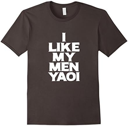 Men's I like my men yaoi shirt Medium Asphalt