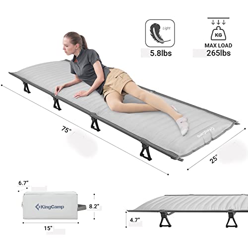 KingCamp Cots Ultralight Sleeping Cots Oversized Folding Camping Cots