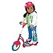 Sophia's Plastic Mini Scooter with Footrests and Helmet Play Set for 18 Inch Dolls, Purple/Magenta