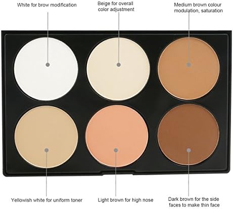 MGutry 6 Colors Makeup Contour Kit Highlight and Bronzing Powder Palette