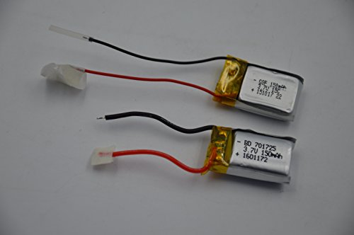 Blomiky 2-Pack 3.7 volt - 150mAh 30C Li-Poly Pack for Syma S107 / S107G Helicopter S107G Battery*2