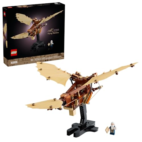 LEGO Icons Leonardo da Vinci's Flying Machine DIY Kit - Ornithopter Building Se…