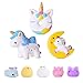 LEEHUR 3Pcs Jumbo Slow Rising Squishies Kawaii Unicorn Donut Moon Set Soft Squeeze Stress Anxiety Relief Novelty Sensory Toys Party Favors Kids