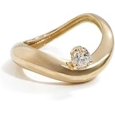 Zoe Chicco Women's 14k Gold Wave Ring with Diamond