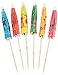 Foxnovo 144pcs Cocktail Drink Sticks Eight-square Paper Parasol Umbrella Picks (Random Color)