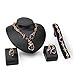 Aioverun Purple gem alloy 4 times necklace jewelry set