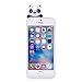 iPhone 5/5S/SE Case [Panda Series] Aeeque Ultra Thin [Slim Fit] 3D Cartoon Candy Color Soft TPU Silicone White iPhone 5SE Phone Case Bumper Shockproof iPhone 5 5S Protective Cover Gifts for Girls Boys