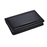 Aguoxing Business Portfolio File Folder Document Case Organizer A5 Leather with Business Card Holder Memo Note Pad Water Resistant