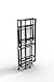 Convenience Concepts Xtra Storage Shelves - 3-Tier Folding Metal Shelving, Modern Shelves for Storage and Display in Living Room, Bathroom, Office, Closet, Kitchen, Garage, Plant Storage, Black
