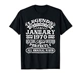 Vintage Born In January 1970 Man Myth Legend 50 Years Old T-Shirt