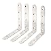 Uxcell a13111300ux0154 125mmx125mm Stainless Steel Corner Brace Joint Angle Bracket (Pack of 4)