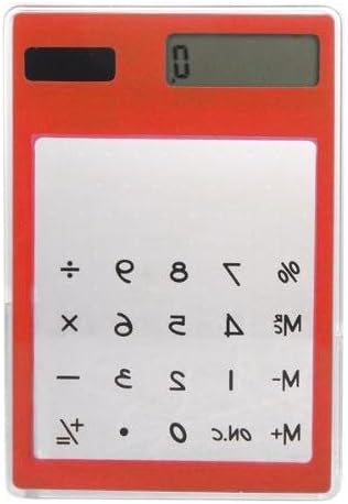 Desk Solar Transparent Touch Calculator 8 figures (Pink)