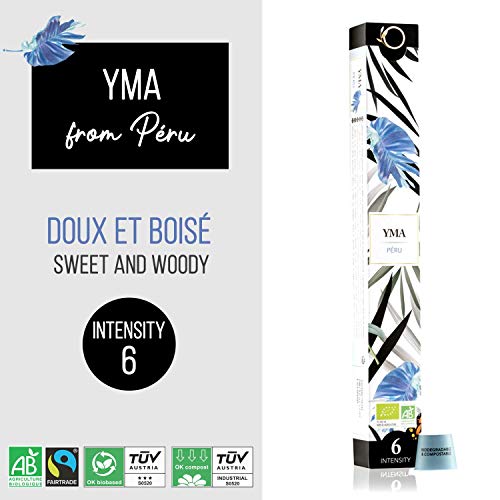 Nespresso Kapseln Kompatibel | BIO FAIRTRADE Arabica Kaffee in Kapseln Biologisch abbaubar | YMA Sortenreiner Kaffee… – Bild 4