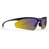 Epoch Eyewear Cadence Sports Sunglasses Purple/Black Polycarbonate Frame with Smoke/Purple Mirror Lens