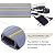 2 Pack overfloor Cord/Cable Protector (20ft)- 3 Cord Channels, Fastening Wire Organizer - Easy to Install (20 ft, Black)
