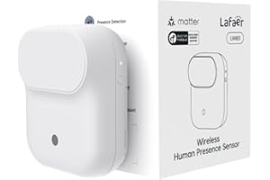 Lafaer Wireless Human Presence Sensor LWR01, mmWave Radar, Occupancy & Motion Sensor, Battery-Powered, IPX3 Water Resistant, Matter Over Thread, Requires Thread-Compatible Smart Home Hub/Router